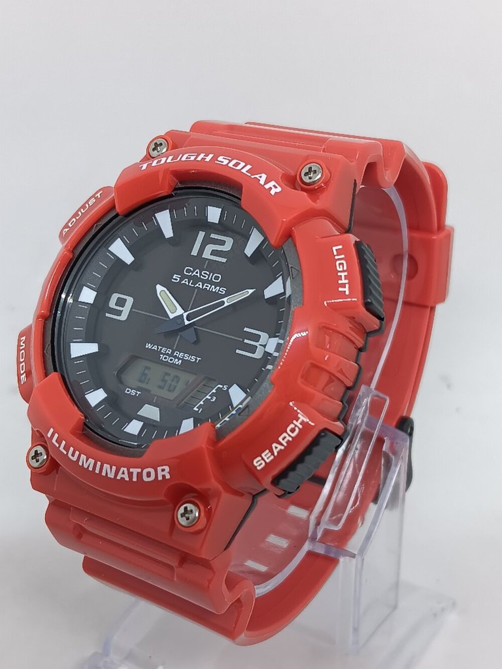 Casio AQ-S810WC-4AVCF [5208] Tough Solar Men's 47mm Red Resin Ana-Dig Watch NWT